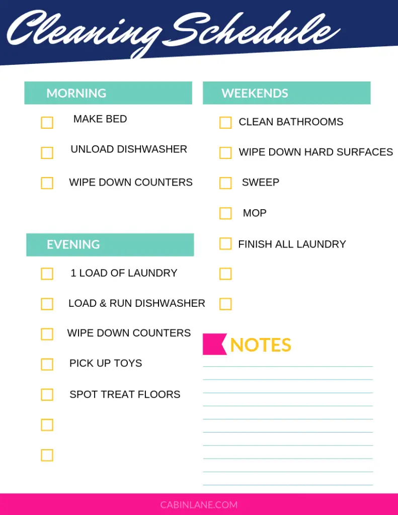 a-cleaning-schedule-for-working-moms-cabin-lane