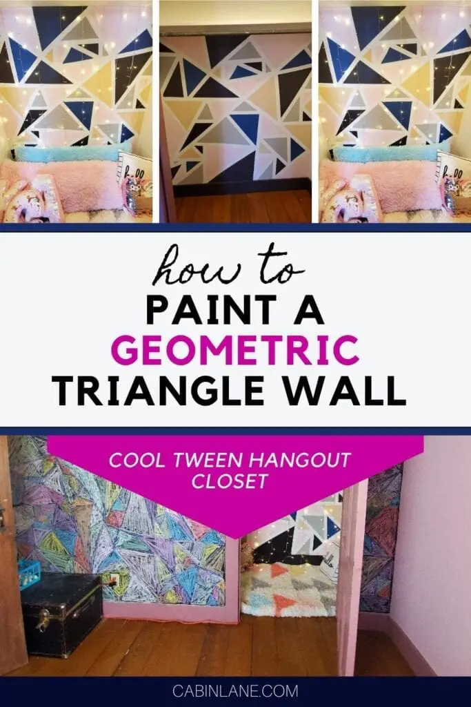 Looking for a cheap project that packs a lot of punch? Try this DIY Geometric wall using only the paint you have leftover in your home. Here's how.