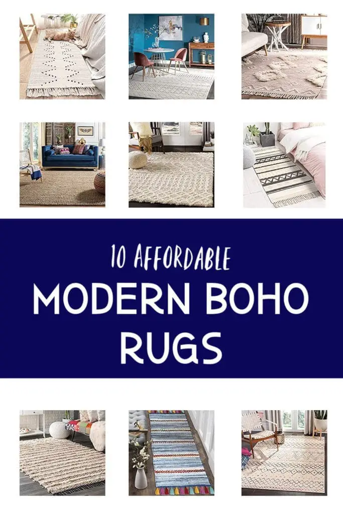 Area rugs can be expensive, but a good doesn't have to be! Here are ten modern boho rugs all at affordable prices and with great reviews.