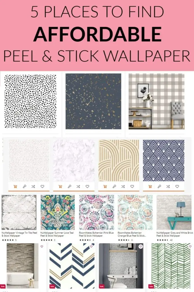 Wallpaper can make a huge statement but unfortunately can also eat up your budget. Here are five places to find affordable peel and stick wallpaper.