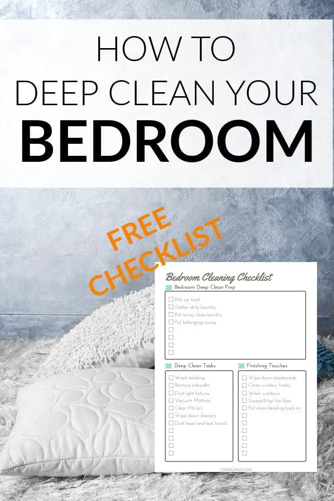 How to deep clean your bedroom with a free printable checklist.