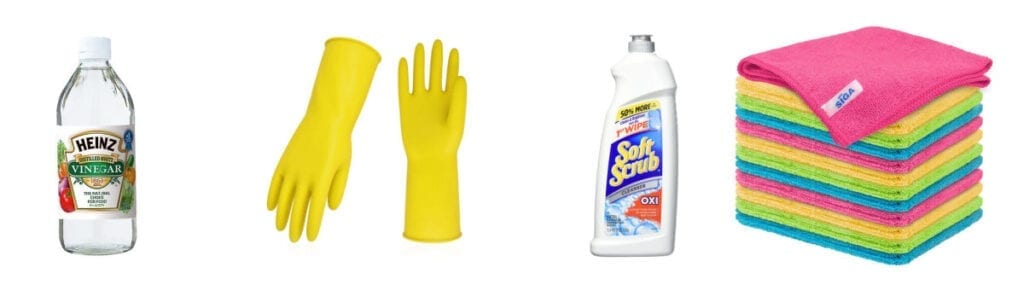 The supplies you need to deep clean your kitchen.