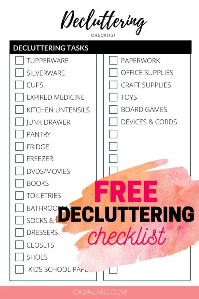 Are you ready to deal with your clutter? This free decluttering checklist will help you stay organized as you work through your home.