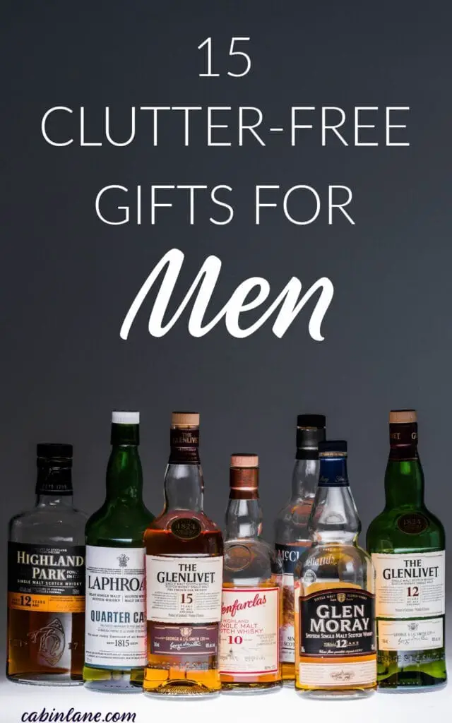 Clutter free gifts for men. Great ideas for the hard to buy man.