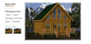 Bear View Log Home Kits