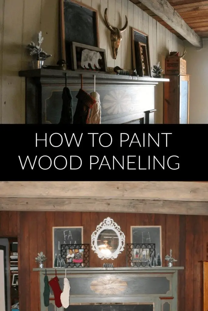 How to paint wood paneling.