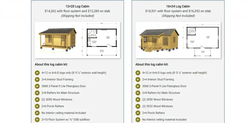 Southland small log home kits