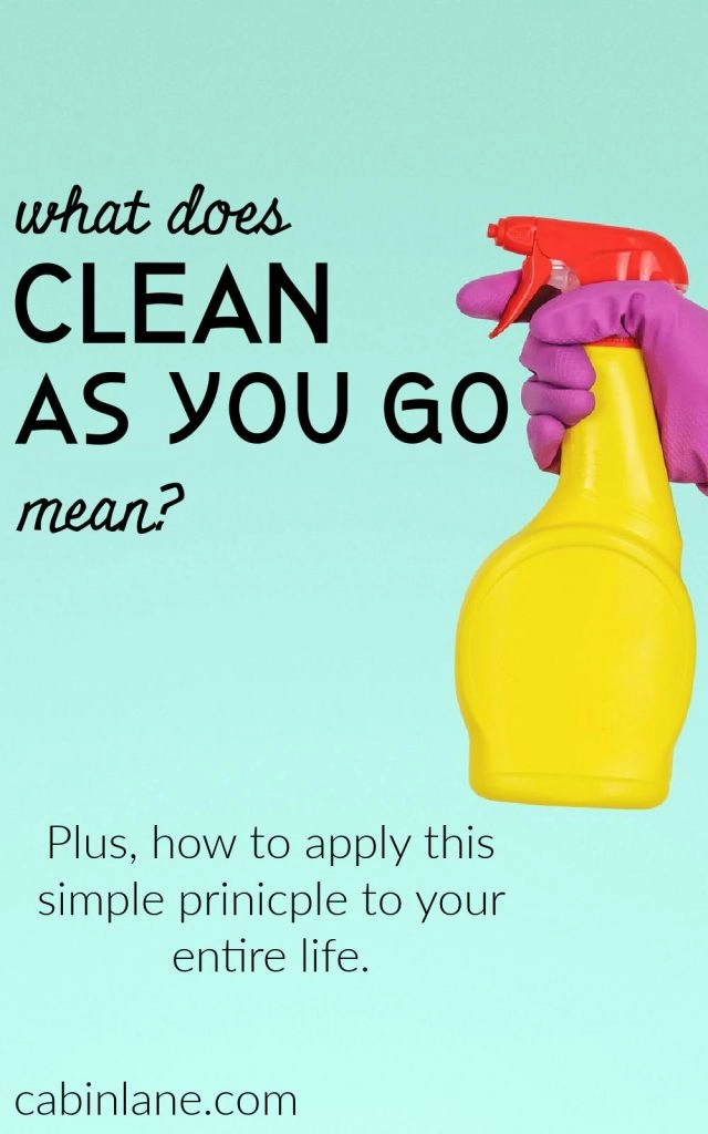 What does clean as you go mean? This simple phrase can help you avoid procrastination and keep your house clean and organized. Find out how.