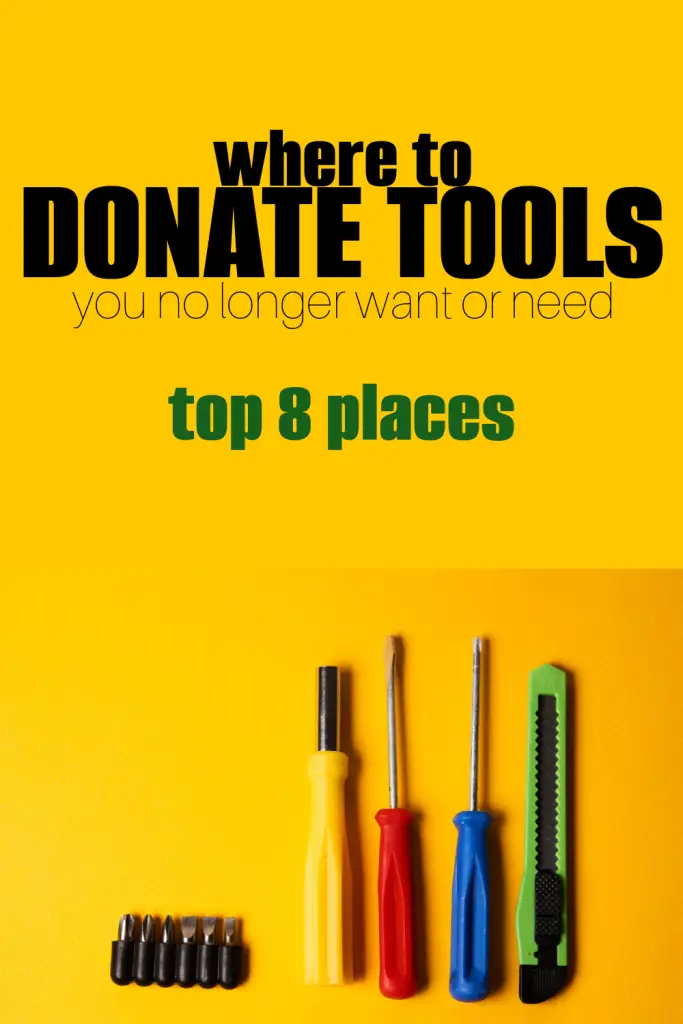 If you're cleaning out your garage and wondering where to donate tools, try these eight places. Your tools will go to someone who can use them.