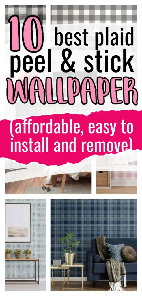 Create an accent wall or deck out your entire room with one of these plaid peel and stick wallpaper options. We've found the perfect paper, no matter your design preferences.