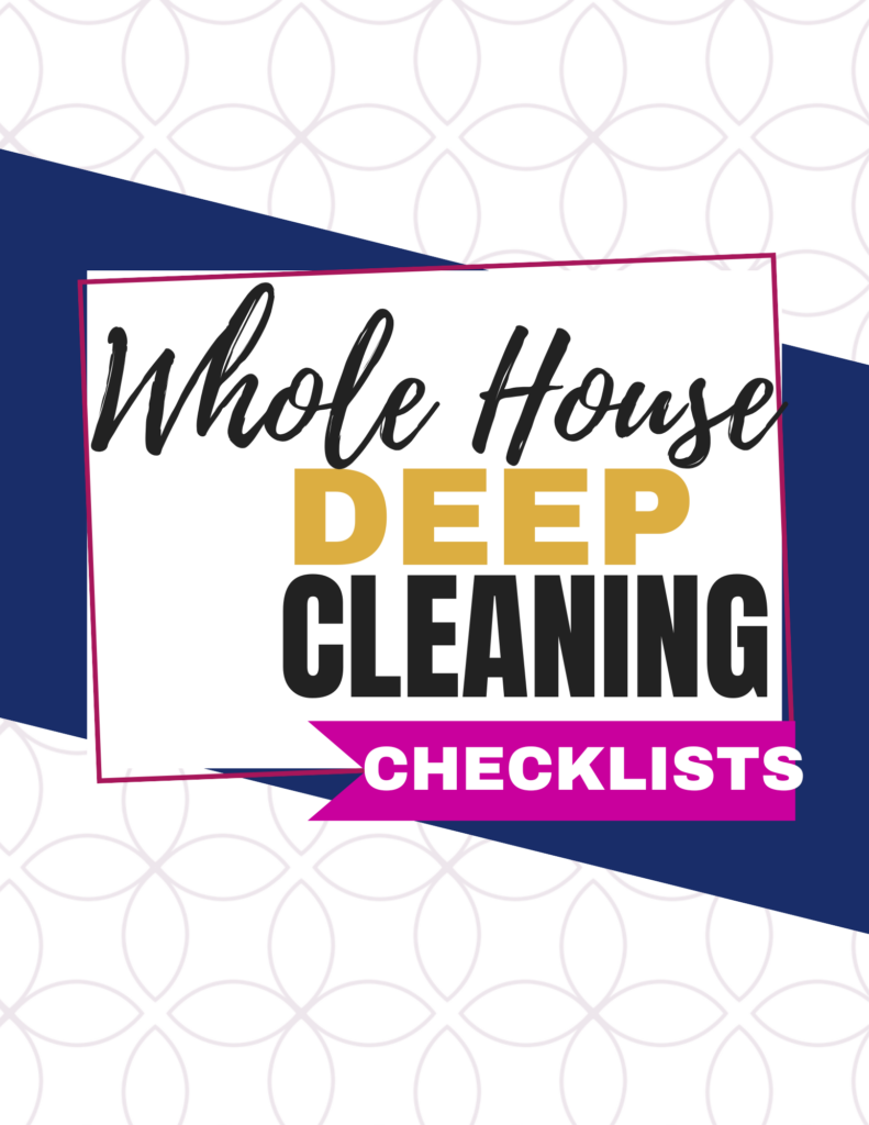 Whole house deep cleaning checklists