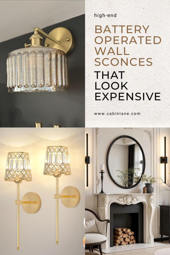 These battery operated wall sconces look expensive but are pretty affordable. I've rounded up seven of my favorite. 