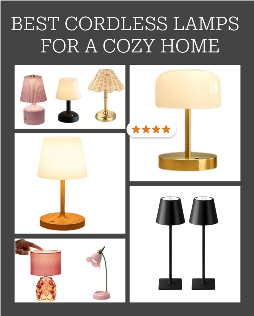 Turn off the overhead lights and try one of the Amazon lamps for a cozy glow. No cord needed, use them in even the most awkward of space. 