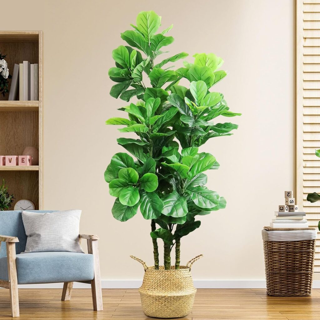 Faux fiddle leaf fig tree