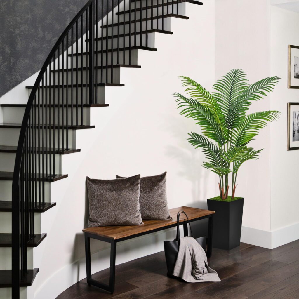 Golden can palm life-like faux tree from Amazon