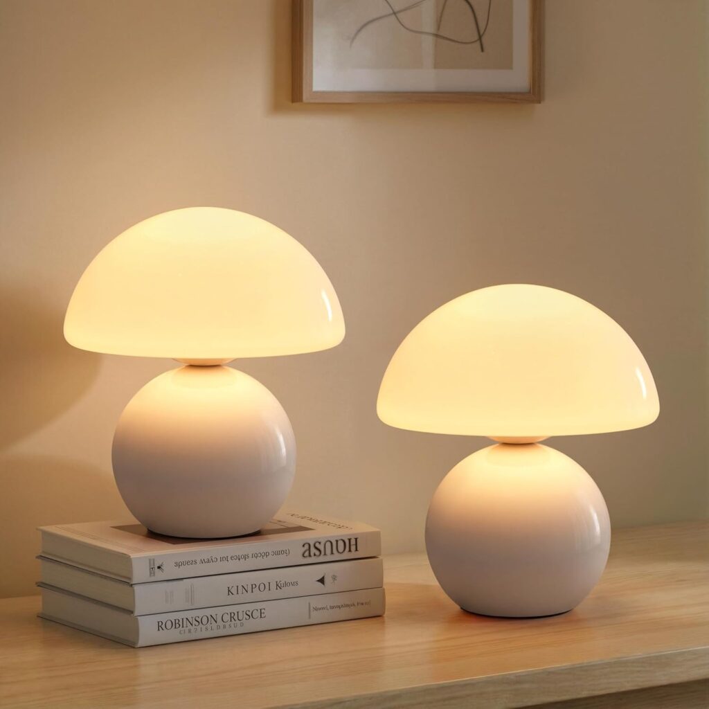 Small pink mushroom lamp