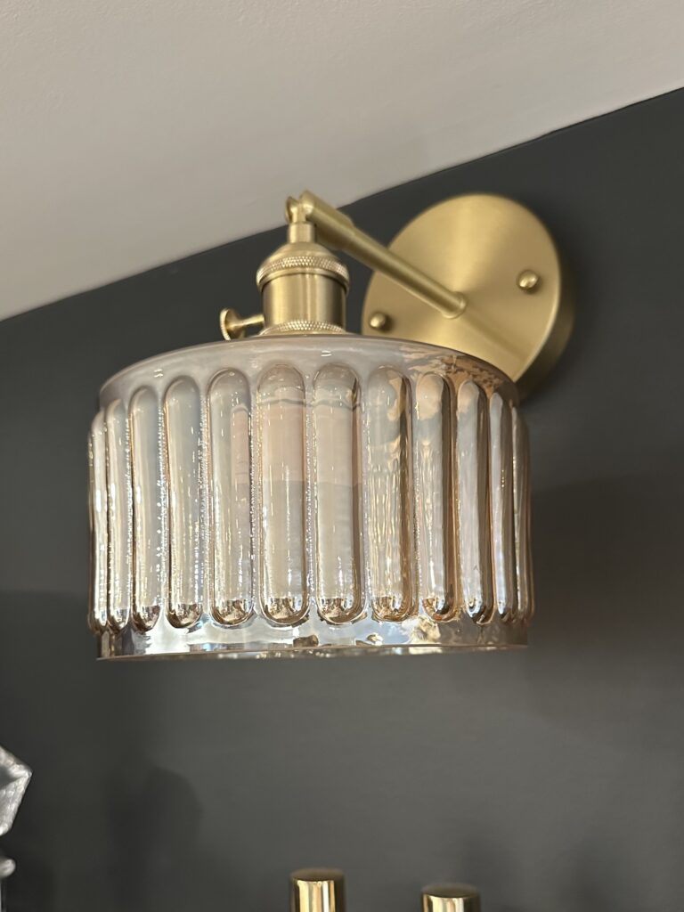Vintage style battery operated wall sconce