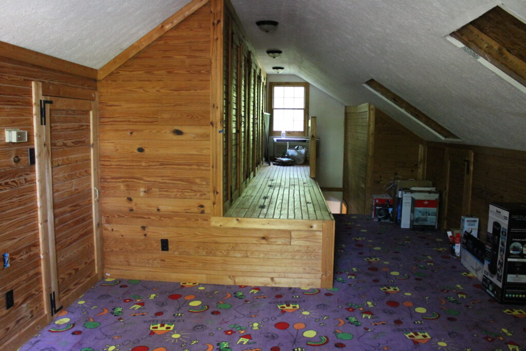 Carpeted attic