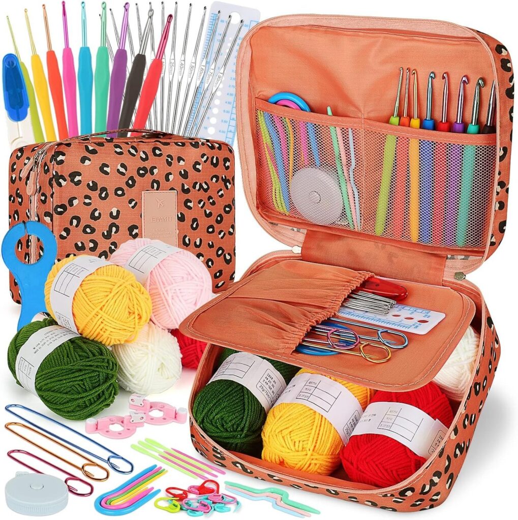 Crochet starter kit with materials