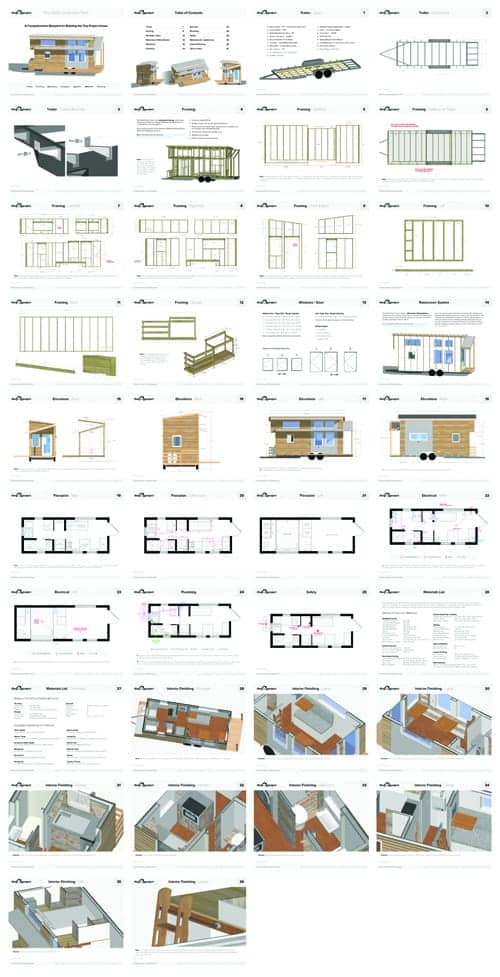 A screenshot of the Tiny Project Tiny Home layout PDF