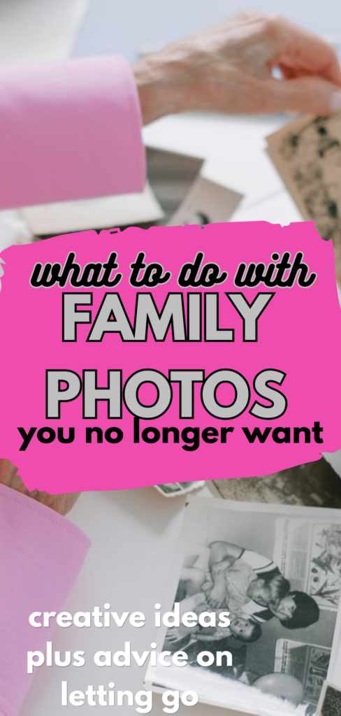 If you're staring at a box of old photos you no longer want, getting rid of them can be hard. Here are some ideas to consider.